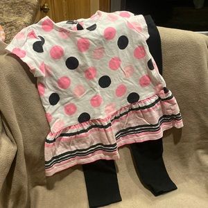 Cute shirt (24 mo) pants 2T